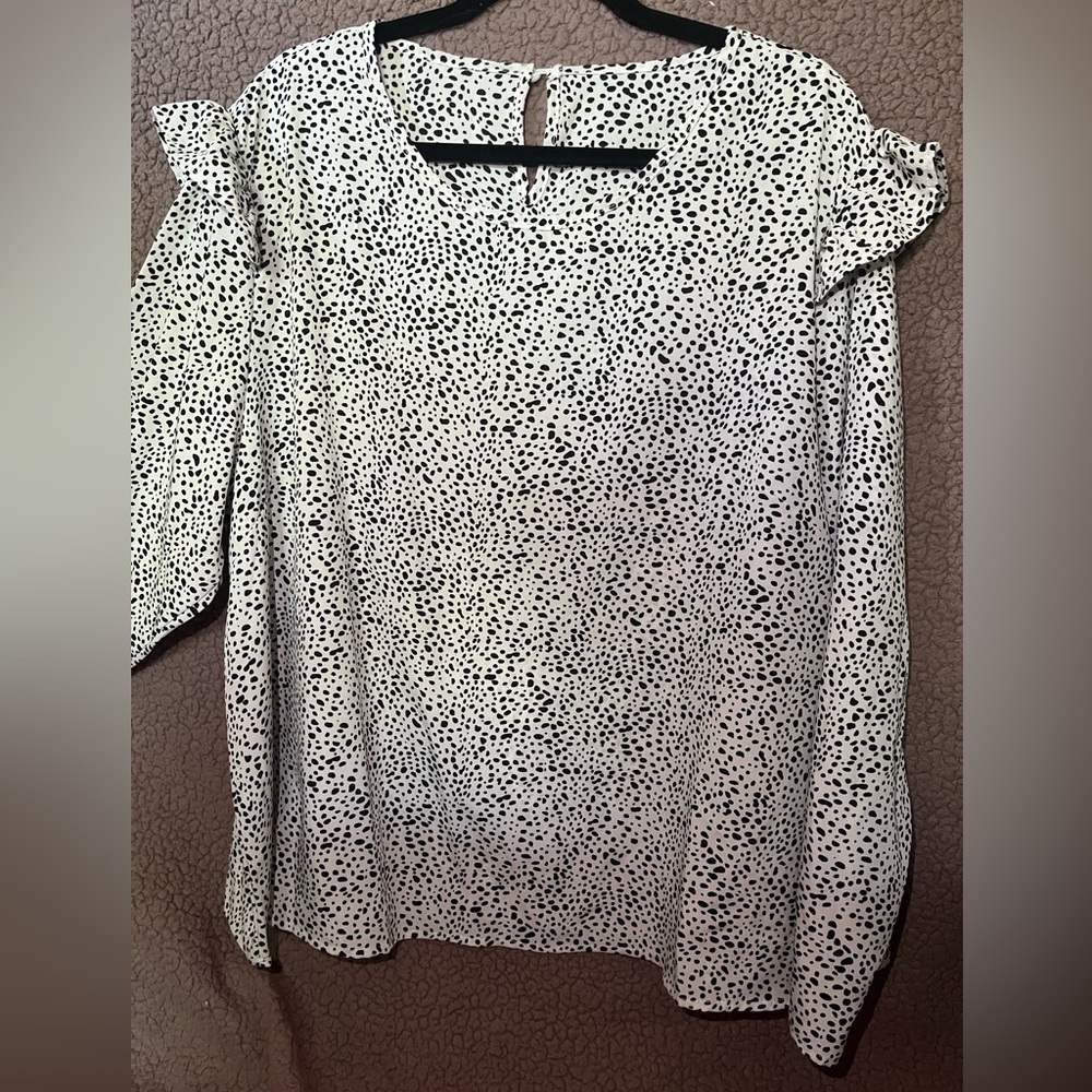 SHEIN POLKA DOT BUSINESS BLOUSE